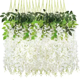 Julekorationer 12 st längd 110 cm konstgjord tofu pudding takblommor bröllopsdekorationer simulerade wisteria korridor dekoration 230923