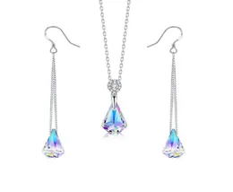 Angel Tears Necklace Dazzling Colors Crystal Rhinestone Water Drop Pendants Girlfriend Women Gifts Jewelry Ornaments 3 5c3562961