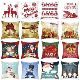 Christmas Decorations Cushion Cover Merry for Home 2023 Ornament Xmas Gifts Navidad Noel Happy Year 2024 230923