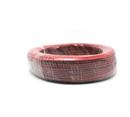 2pin röd svart kabel PVC isolerad trådkabel för enkel färg 5050 3528 5630 3014 2835 LED -remsa 600 mlot röd och svart tråd6157515