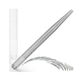 100Pcs professional 3D silver permanent eyebrow microblade pen embroidery tattoo manual pen with high quallity6699715