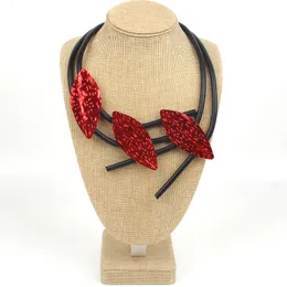 Chokers YD YDBZ Não-marcação Folha Alumínio Curto Colar Feminino Clássico Borracha Colar Gótico Handmade Moda Declaração Arte Jóias 230923