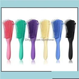Hair Brushes Brushes Care Styling Tools Productsscalp Mas Detangling Brush Natural Der Removal Comb Non-Slip Design For Curling Wavy L Dhefl