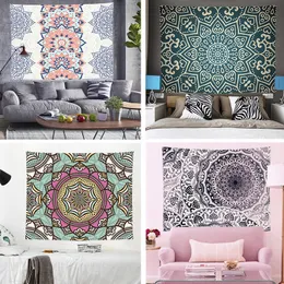 Tapestries Mandala Tapestry Flower Wall Hanging Bohemian Hippie Cloth Fabric Large Bedroom Room Ins Nordic Home Background 230923