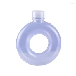Bottiglie d'acqua Bottiglia da 500 ml con cerchio creativo per bevande con anello a forma di ciambella dolce in corda portatile
