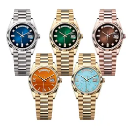 Мужские часы 36 мм, часы Daydate, автоматические механические механизмы, водонепроницаемые, светящиеся, роскошные мужские наручные часы, ремешок из нержавеющей стали 904L, часы montre aaa, качество