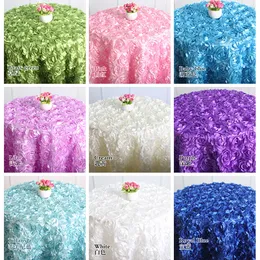 Wedding Decorations 1.2 round 3D Rose Flowers Table Cloth for Party Decorations Tablecloth Round