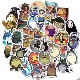 Car Stickers Cool 10/20/50/100Pcs Totoro Animou Far Princess Mononoke Kiki Ghibli Hayao Miyazaki Sticker Decals Kids Gift Drop Deliv Dhxzg