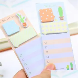 NOTLAR Toptan Novery Cactus Sevimli Çıkartmalar Planlayıcı Kawaii Sticky Kırtasiye Memo Pad Papelereria Notepad Stick1 Damla Teslim Ofisi Otzns