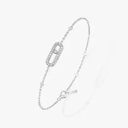 Bransoletki uroku 925 Sterling Silver Single Diamond Rollable Bracelet European and American Fashion Ladies Exquacit Biżuter