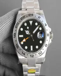 Effective Sapphire Explorer II 42 MM Luxury Black Watch Men Asia 2813 Movement Mechanical Automatic Wristwatch individual independ7345465
