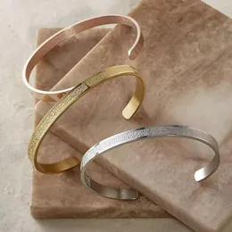 Bangle ins rostfritt stål arabiska religiösa armband för kvinnor vintage geometriska snidade öppna modesmycken