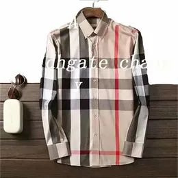 Luxurys Designers Siteweie Men Business Black Gold Shirt Mens Dress Shirts Stand Collar Button Plaid Shirts Chemise Homme Camisa Masculina M-4XL 852982774