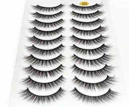 2020 NEW 10 pairs 100 Real Mink Eyelashes 3D Natural False Eyelashes Mink Lashes Soft Eyelash Extension Makeup Kit Cilios 3D1091418385
