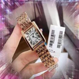 Top Brand Quartz Fashion Womens Time Clock Watches 31mm Auto Date Square Roman Two Stiches Designer Watch Fine Small Rostless Ste258b