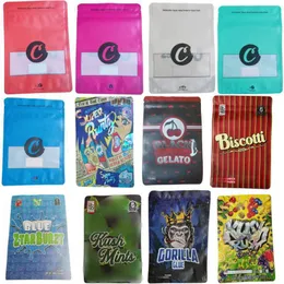 mylar väska en ounce 1oz 28g donmerfos super runtz citron körsbär svart körsbär gelato ryggsäck boyz biscotti c fartryck gas inga bromsar anpassade ätligt blommakopp