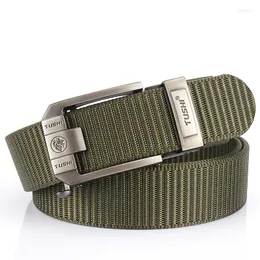 Belts Width 3.5 Thickened Nylon Woven Belt 120 CM Versatile Casual Outdoor Trend Men Automatic Buckle High Quality A3259