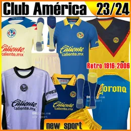 23 24 Club America R.SANCHEZ Soccer Jerseys Mexico MX R.MARTINEZ 2023 2024 Home Away 3rd Goalkeeper F.VINAS M.LAYUN 1916 2006 90TH Uniforms Men Kids socks Football Shirts