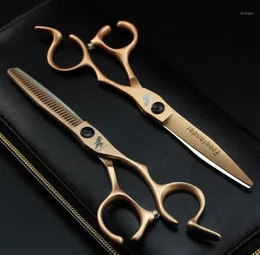 Professional Hairdressing Cutting Scissors 6 Inch Thinning Shears Salon Barbers JP440C Gold Hair Tesouras1231M6062075