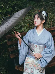 Ethnic Clothing Lady Kimono modifierad japansk stil formell yukata traditionell kvinnors po badrock vintage cosplay slitage