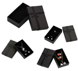 32pcs Jewelry Box 8x5cm Black Necklace for Ring Gift Paper Jewellery Packaging Bracelet Earring Display with Sponge 2107131390609