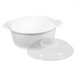 Dinnerware Rice Pasta Microwave Cooker Home Supply Dedicated White Plastic Container Travel