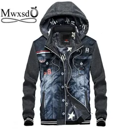 Men's Jackets Mwxsd brand men's casual hooded jacket Bomber men fashion Slim fit embroidery cotton and coat 230923