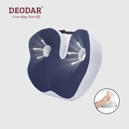 Cushion/Decorative Pillow Deodar Comfort Memory Foam Office Chair Seat Cushion Pain Relief for Coccyx Hemorrhoid Tailbone Prostate Sciatica Pelvic Sores 230923