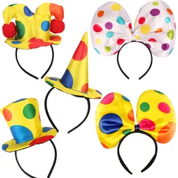 Other Event Party Supplies Funny Polka Dots Circus Clown Hat headband Kids Favor Gifts Children Birthday Decor Cosplay Props Carnival 230923