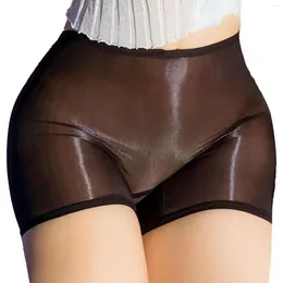 Women's Panties Womens Glossy Sexy Mini Shorts Sheer Underpants Underwear Boxer Lingerie Exotic Bottoms Leggings Tights Nightwear