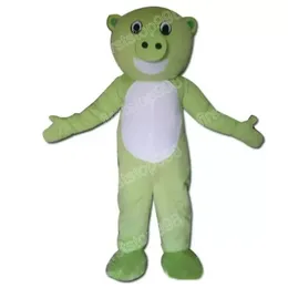 Halloween Green Pig Mascot Costume Wysoka jakość kreskówka Anime Postacie dorośli rozmiar świątecznej imprezy na zewnątrz strój reklamowy