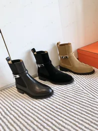 Kostki buty kobiety buty zimowe dzianiny krótkie buty seksowne okrągłe palce chelsea stado kobieta masywny but oryginalna skórzana zamszowa moda butów najwyższej jakości buty do jazdy kalft