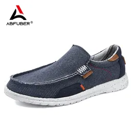 Sapatos de vestido verão respirável lona homens mocassins deslizamento em tênis leves comfty casual leve apartamentos andando zapatos 230923