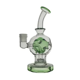 New Style Joint Mini Fab Egg Hookahs Glass Bong Recycler Smoking Water Pipe Dab Rig 18cm Height with 14mm Joint
