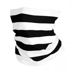 Scarves Black And White Stripe Pattern Bandana Neck Cover Printed Balaclavas Wrap Scarf Warm Headband Fishing Unisex Adult Breathable