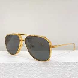 Designer de luxo 1: 1 óculos de sol dobráveis de alta qualidade com lentes penduradas dirigindo homens de negócios viajando estilo piloto armação de metal CT0352S mulheres