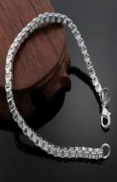 2018 XMAS whole fashion 925 sterling silver jewelry Box Chain bracelet New fine 925 silver charm chain bracelet for women H16093855