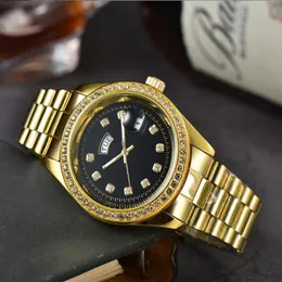 Klasyczne luksusowe zegarki dla mężczyzn i kobiet mody Casual Watch Ruch kwarcowy Para zegary Diamond Double Calendar Stealless 323Z
