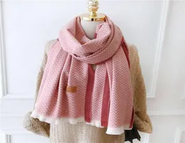 New Luxury autumn and winter women039s scarf stripe plaid tassel designer scarf long cashmere bib printed warm versatile shawl9845066