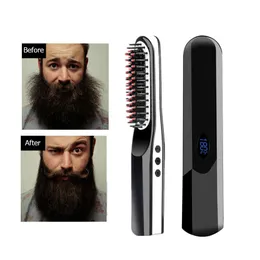 Hair Straighteners Wireless Straightener Brush Comb Beard for Men Curler Beauty Styling Tools Straightening 230923