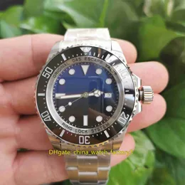 NOOBF Maker Relógios de alta qualidade 44mm 116660 Sea-Dweller D-Blue Cerâmica à prova d'água Swiss CAL 3135 Movimento Mecânico Automático Men237l