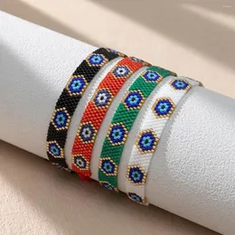 Strang Perlenarmband Geometrie Teufelsauge Originalität Gezeitenstrom Einfachheit Handweberei Böhmen Verstellbare Reisperle