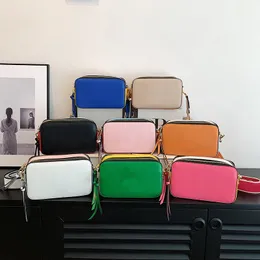 Designer Fashion Bag Crossbody Multi-färgkamera axelrem justerbar och avtagbar tygväska