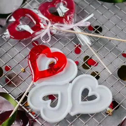 Other Event Party Supplies Hollow Heart Shape Silicone Lollipop Molds Easter Bunny Rabbit Snowmen Chocolate Candy Cheese Mould Cake Decorating Tools 230923