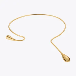 Чокеры ENFASHION Water Drop Choker In ожерелье для женщин Трендовые товары Ожерелья золотого цвета Модные украшения Бесплатный возврат P223317 230923