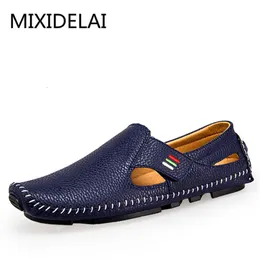 Sukienka buty mixidelai mody mokasyny dla mężczyzn mokasyna letnie oddychanie oddychające swobodne haczyki łodzie jazdy Flats 230923