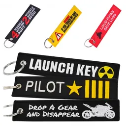 Multicolor Embroidered Keychain For Men And Women Cars Backpack Key Jet Tag Chains Motorcycle Cloth Keyring Gift Chaveiro