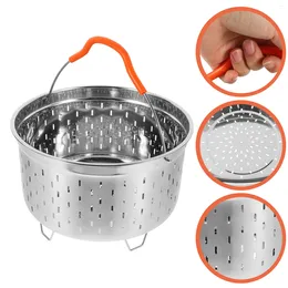 Double Boilers Stainless Steel Rice Steamer Basket Rack Pot Insert Fruit Strainer Baskets Cooker Reusable Food Steaming