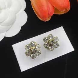 Large Water Drill Flower Earrings Fashion Women's Earrings Jewelry