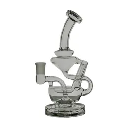Ny uppdatering NMH-10 Hookahs Glass Bong Recycler Rökande vattenrör dab rigg 19cm höjd med 14 mm fog